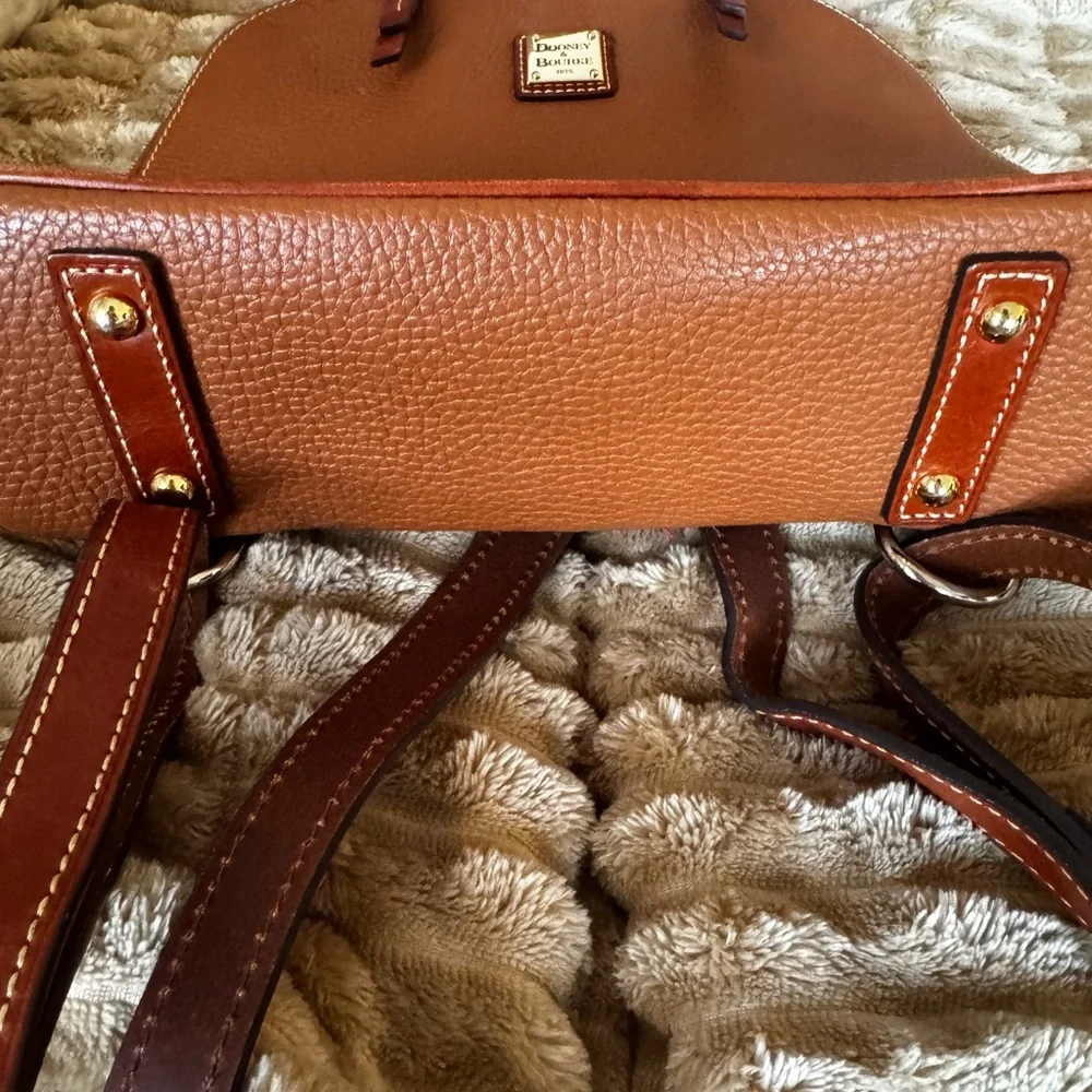 Dooney & Bourke Caramel Pebble Grain Zip Pod Backpack - Picture 3 of 9